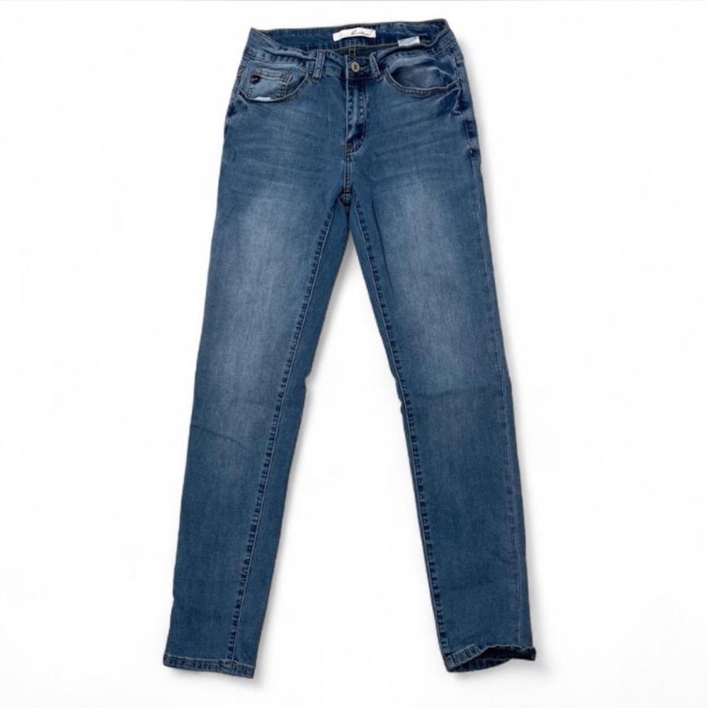 3/$15 KanCan Alani Mid Rise Super Skinny Jeans, Medium Wash, Women’s 7 / 27
